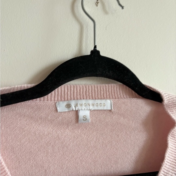 Lemonwood Wool-Cashmere Pink Floral V-neck Pullover Sweater Size Small - Picture 6 of 8